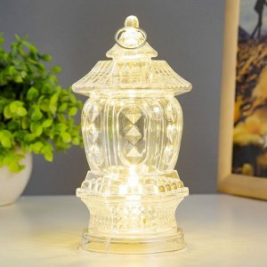 Фигурка светящаяся RISALUX «Башня», LED-ночник, от батареек, 3xLR41, 7x7x15 см