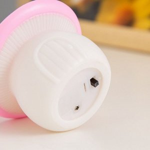 Ночник "Домик" LED от батареек бело-розовый 7,2х7,4 см