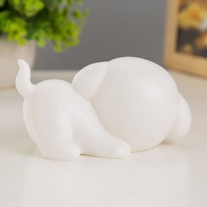 Фигурка светящаяся RISALUX «Крутая собачка», LED-ночник, от батареек, белый, 11.4x6.9 см