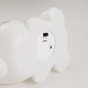 Фигурка светящаяся RISALUX «Крутая собачка», LED-ночник, от батареек, белый, 11.4x6.9 см