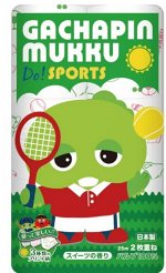Бумага туалетная Marutomi &quot;Gachapin Mukku Summer sport&quot; 2-х слойная, 25м х 0,107м, 12 рул/уп, 1/8