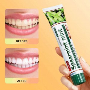 Зубная паста SADOER Spermint Mint ОСВЕЖАЮЩАЯ МЯТА.100гр, Освежающая зубная паста с двойной мятой.