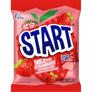 Конфета мягкая Boonprasert "Start" Milk&Strawberry со вкусом молока и клубники, м/у 140г