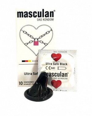 ПРЕЗЕРВАТИВЫ MASCULAN ULTRA 4, Ultra Safe Black, 3 шт