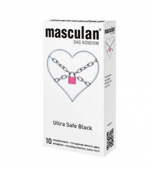 ПРЕЗЕРВАТИВЫ MASCULAN ULTRA 4, Ultra Safe Black, 10 шт