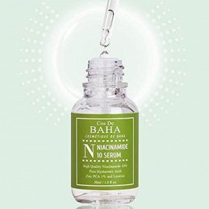 Противовоспалительная сыворотка для жирной кожи Cos De BAHA Niacinamide 10 Serum