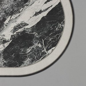 Коврик для дома SAVANNA «Мрамор», 38x58 см, цвет чёрный