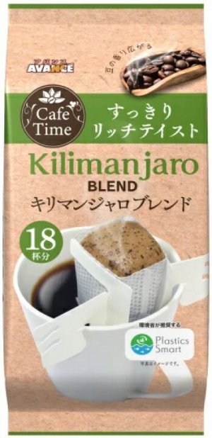 Avence Кофе молотый, дрип-пакет Cafe Time "Килиманджаро" 6г*18