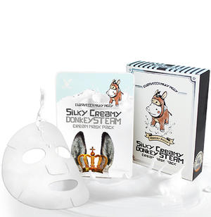 Elizavecca Silky Creamy Donkey Steam Cream Mask Pack Тканевая маска на основе ослиного молока -