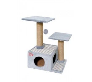 М Домик для кошек "БАРСИК" две когтеточки с площадками, игрушка (040) 57*39*90см.