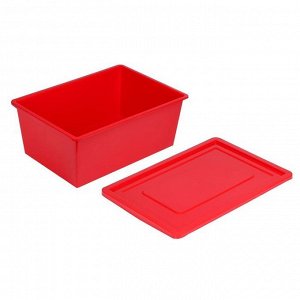 Ящик универсальный для хранения с крышкой,объем 30 л. цвет красный
