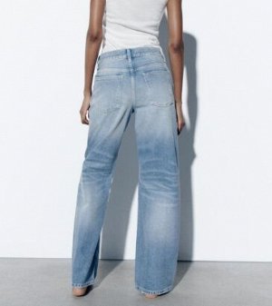 ДЖИНСЫ ZARA CHINA СО СРЕДНЕЙ ПОСАДКОЙ арт. 6045012 406, голубой