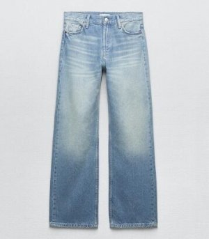 ДЖИНСЫ ZARA CHINA СО СРЕДНЕЙ ПОСАДКОЙ арт. 6045012 406, голубой
