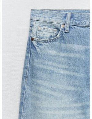 ДЖИНСЫ ZARA CHINA СО СРЕДНЕЙ ПОСАДКОЙ арт. 6045012 406, голубой