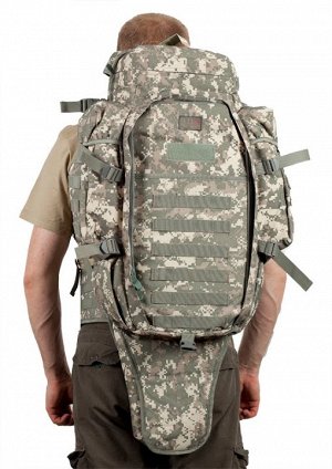 Рюкзак с чехлом для винтовки (камуфляж ACU, 75 л) (CH-10) №62(32) - Материал – качественный водонепроницаемый нейлон Cordura 1000D. Рюкзак большого размера, с регулируемым чехлом под оружие. Проверенн