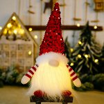 Декоративная игрушка &quot;Светящийся гномик в блестящем колпачке&quot;