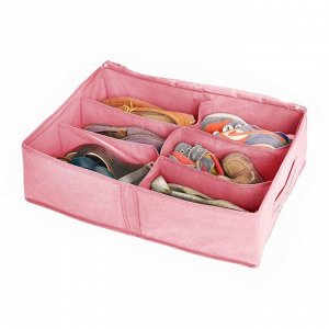 Короб для обуви на 6 пар, цвет розовый