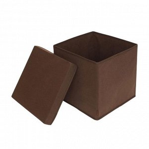 Короб для хранения с крышкой, цвет коричневый