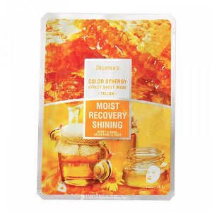 Маска на основе фильтрата улитки и мёда Deoproce Color Synergy Effect Sheet Mask Yellow, 10шт*20г