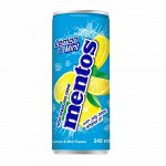 Напиток со вкусом лимона и мяты MENTOS с кусочками желе 240 мл
