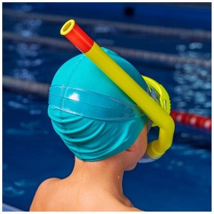 Набор для плавания детский ONLYTOP: маска, трубка, цвет жёлтый