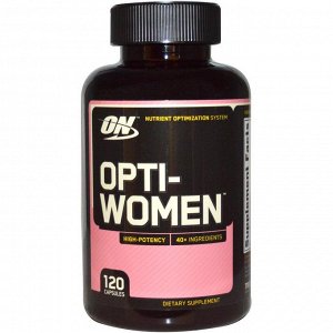 Optimum Nutrition, Opti-Women, Система оптимизации питательных веществ, 120 капсул