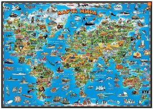 Гео-Трейд. Настольная карта мира Детская