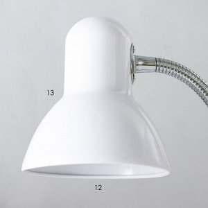 Настольная лампа 1х60вт E27 к-1,5м белая