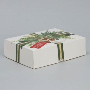Коробка складная «Новогодний подарок», 20 ? 17 ? 6 см
