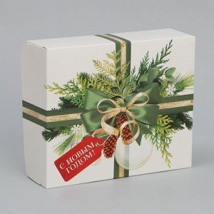 Коробка складная «Новогодний подарок», 20 ? 17 ? 6 см