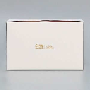 Коробка для капкейков складная с двусторонним нанесением «Космос», 16 х 10 х 10 см