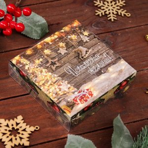 Коробка для печенья "Новогодние украшения", 12х12х3