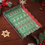 Коробка для печенья, кондитерская упаковка, &quot;Скандинавия&quot;, 22 х 15 х 3 см, Новый год