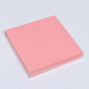 Коробочка для печенья, розовая, 21 х 21 х 3 см