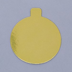 Подложка с держателем, «Золото», 9 см, толщина 0,8 мм