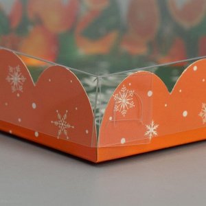 Коробка для кондитерских изделий с PVC крышкой «Чудесного нового года», 13 ? 13 ? 3 см