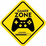 Знак декоративный (постер) &quot;Gamer zone&quot; 32х32 см, пластик