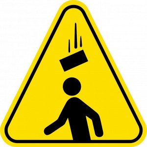 Знак декоративный (постер) "Кирпич над головой" 30х27 см, пластик