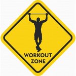 Знак декоративный (постер) &quot;Workout zone&quot; 32х32 см, пластик