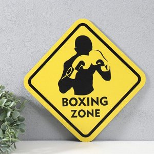 Знак декоративный (постер) "Boxing zone" 32х32 см, пластик