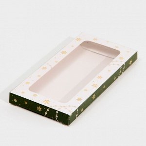 Коробка для шоколада «Золотой шик», с окном, 17,3 ? 8,8 ? 1,5 см
