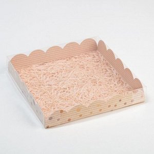 Коробка для кондитерских изделий с PVC-крышкой «Чудесного дня», 18 ? 18 ? 3 см