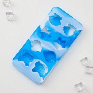 Форма для шоколада и льда «Ракушки», цвет синий