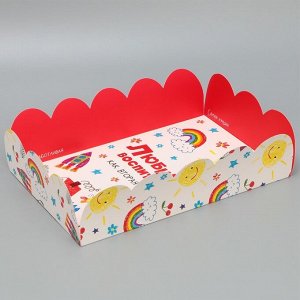 Коробка подарочная с PVC-крышкой «Любимый воспитатель», 20 ? 30 ? 8 см
