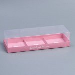 Коробка для для муссовых пирожных «Сердечки», 27 х 8.6 х 6.5 см
