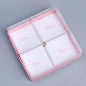 Коробка для для муссовых пирожных «Love», 17.8 х 17.8 х 6.5 см
