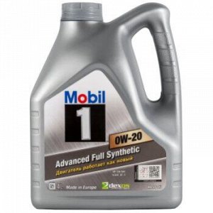 Моторное масло MOBIL-1 Advanced Full Synthetic 0W20 SN/GF-5 бензин, синтетика 4л