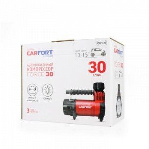 Компрессор а/м "CARFORT" Force -30 12v. 5Amp, 30 л/мин, с фонарем (1/8)