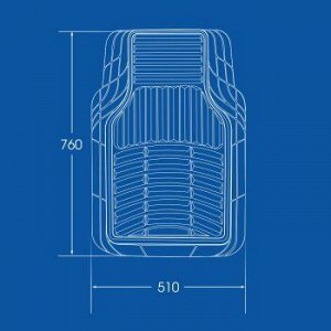 Коврики а/м CARFORT "Rovers Silica" силикон, к-т 4шт. Black