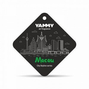 Ароматизатор подвес. сити "Yammy" картон с пропиткой Квадрат "Macau"